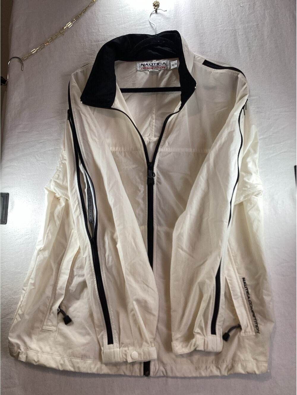 Vintage 90s NAUTICA COMPETITION Zip Jacket White Mens Size XL
